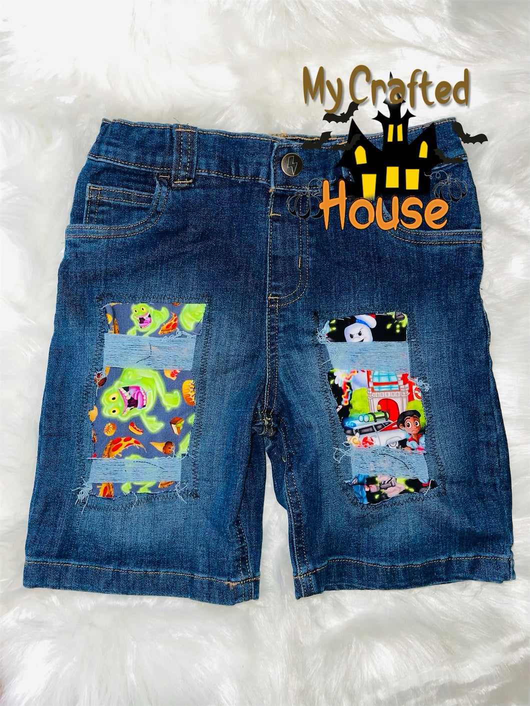 Boys Distressed Ghostbusters Shorts