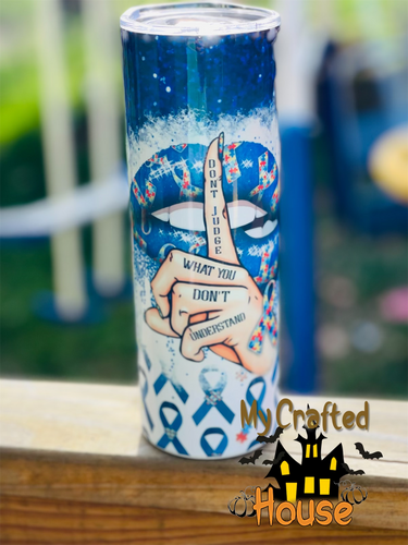 Autism Awareness Blue Lips Tumbler